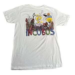 Incubus Men's Shirt SZ L White Y2K American Rock Band 2012 Graphic Tee Concert